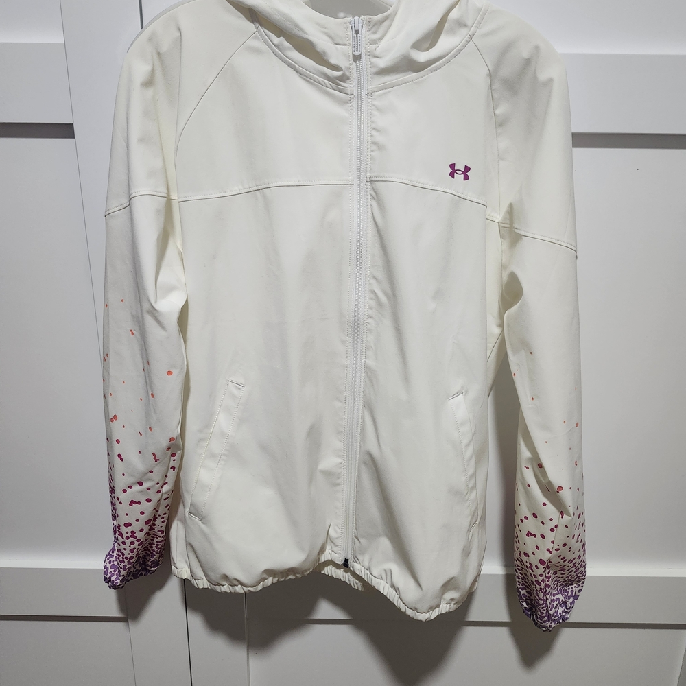 Under Armour Women White and Purple Jacket